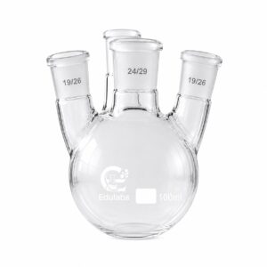 Flasks, Round Bottom, Four Necks Parallel, DIN & USP