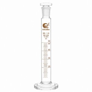 Mixing Cylinder with Glass Stopper, Round Base, Class B