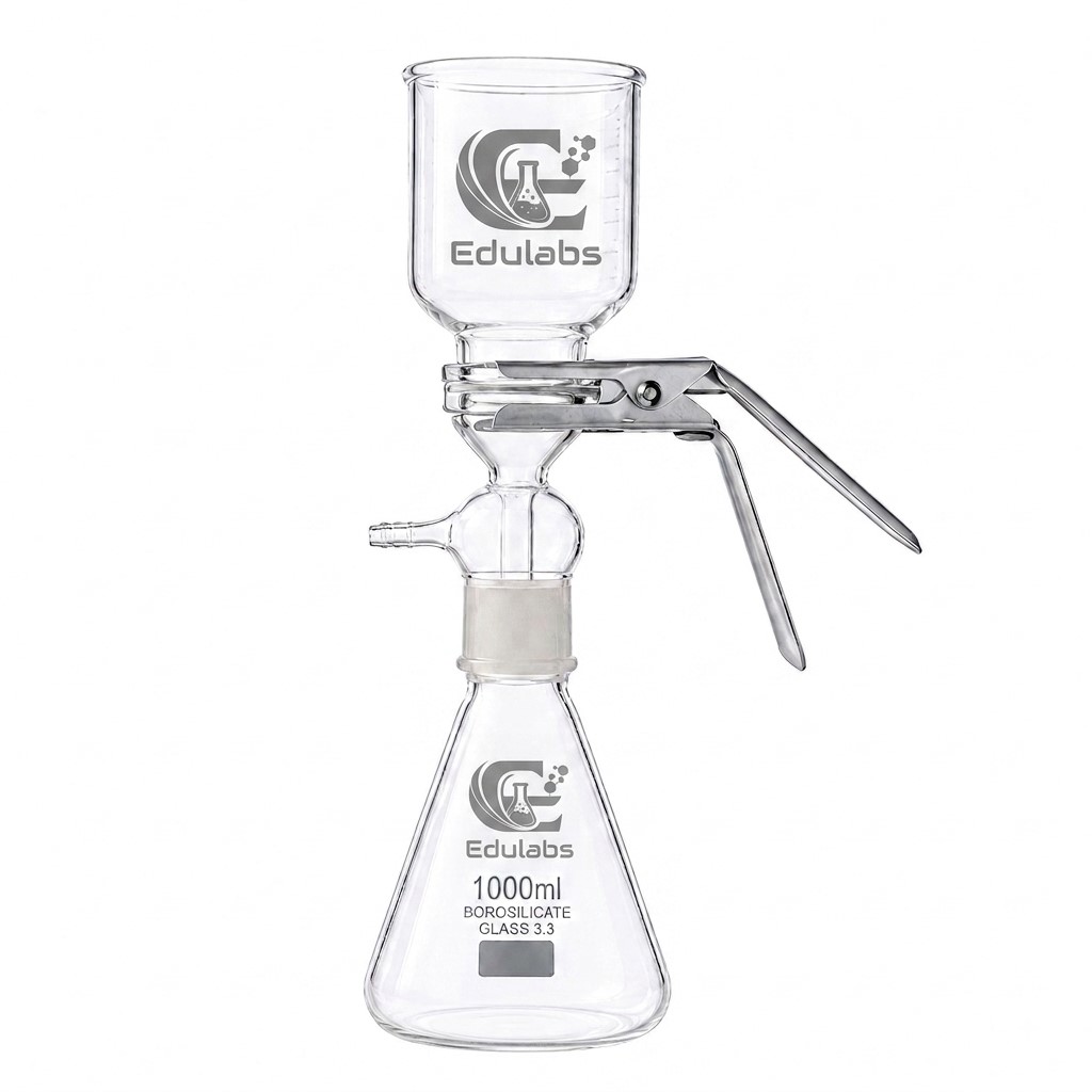 All Glass Filter Holder -47 mm, Filtration Assembly (with Silicon Stopper)
